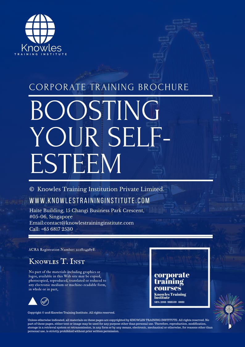Boosting Your Self-Esteem Course in Japan Brochure