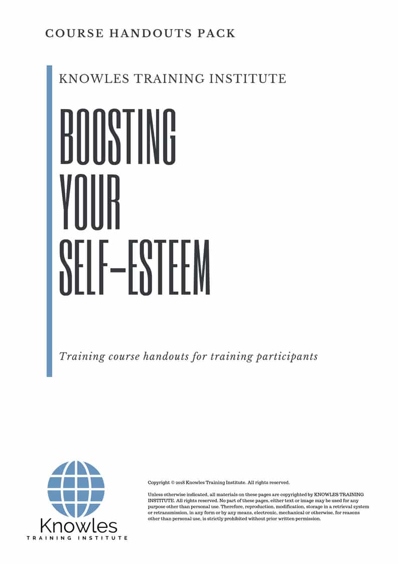 Boosting Your Self-Esteem Course in Japan Handouts