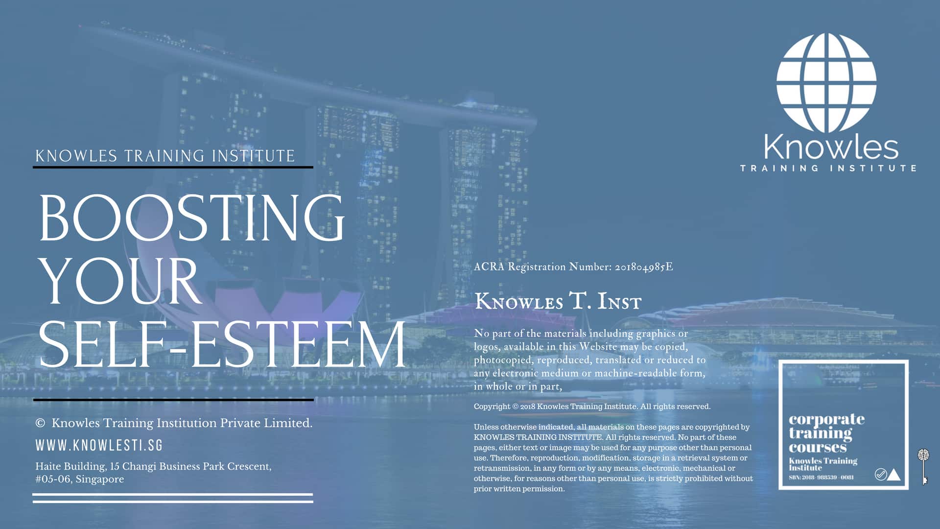 Boosting Your Self-Esteem Course in Japan