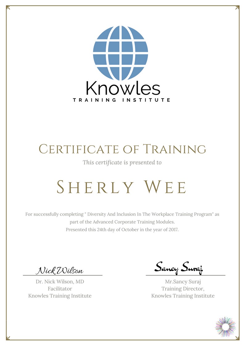 Certification For Diversity And Inclusion In The Workplace Training Course in Japan Certification
