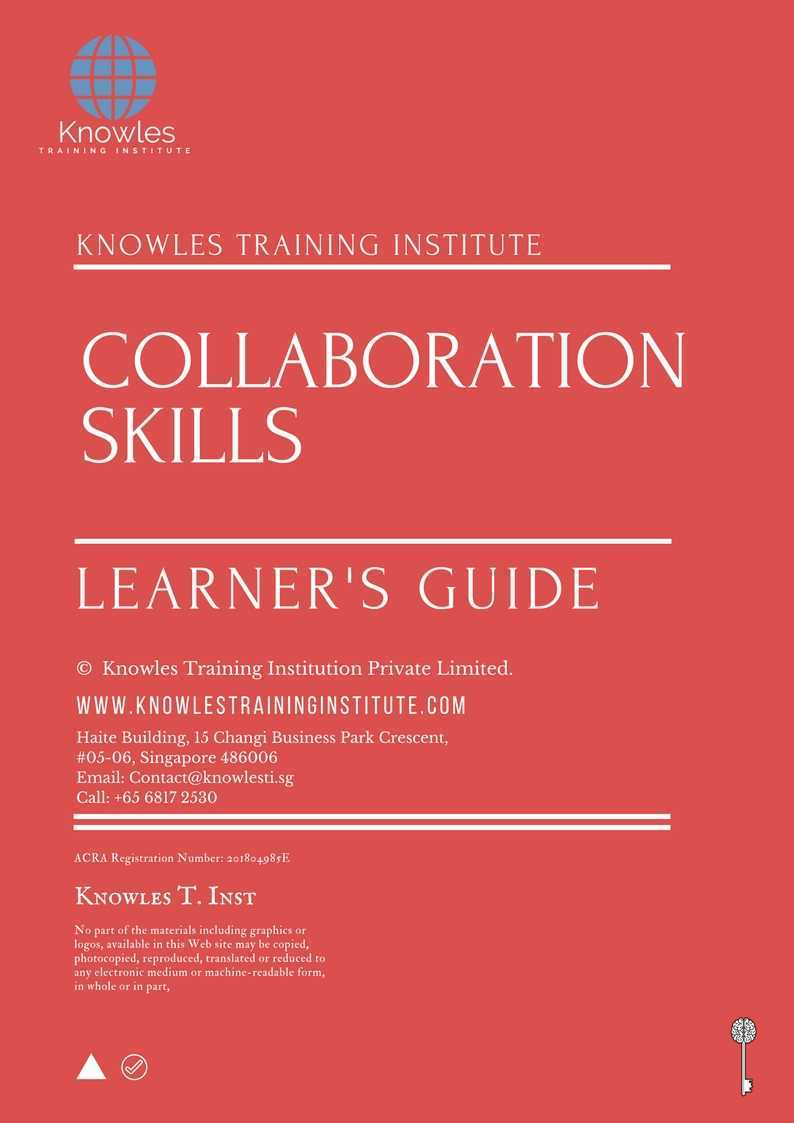 Collaboration Skills Training Course in Japan Learner_s Guide