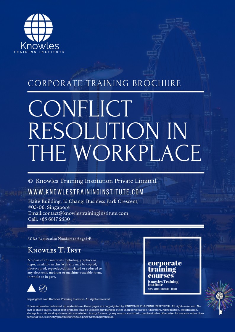 Conflict Resolution In The Workplace Course in Japan _Brochure