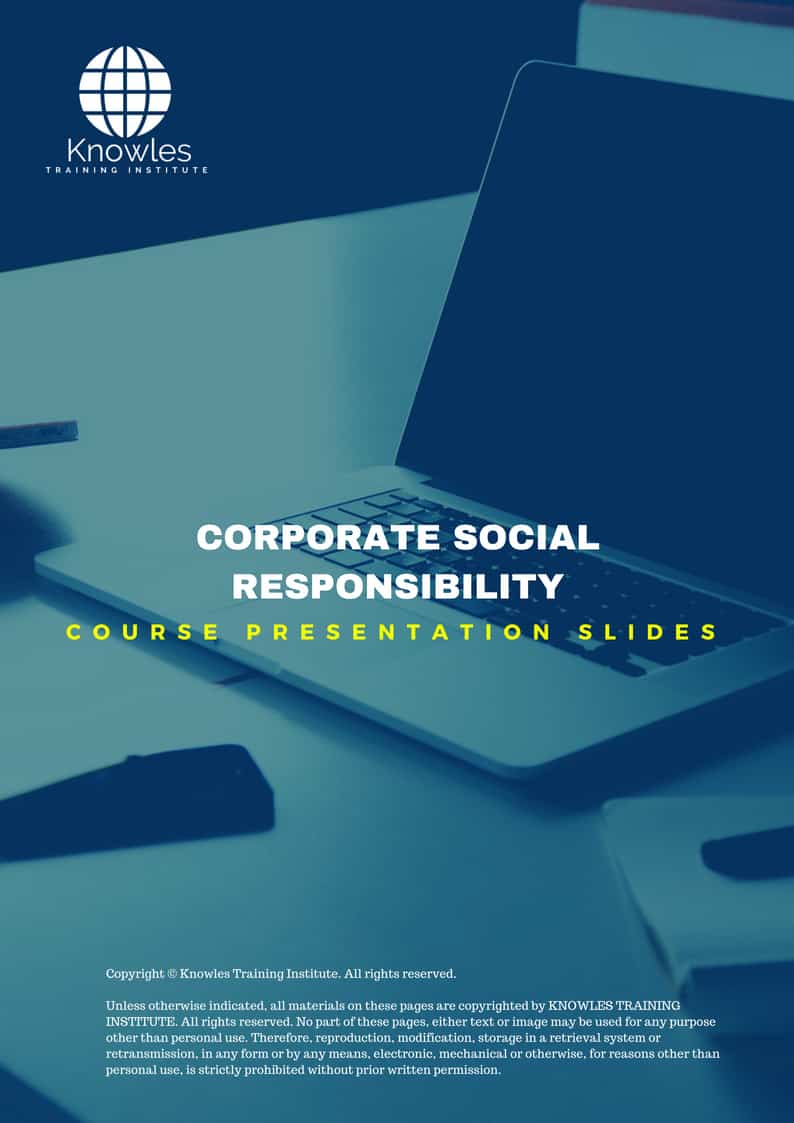 Corporate Social Responsibility Course in Japan PPT Slides Used During Course