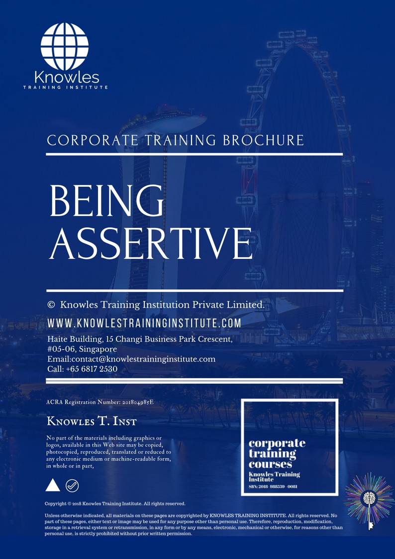 Course Brochure For Being Assertive Training Course in Japan