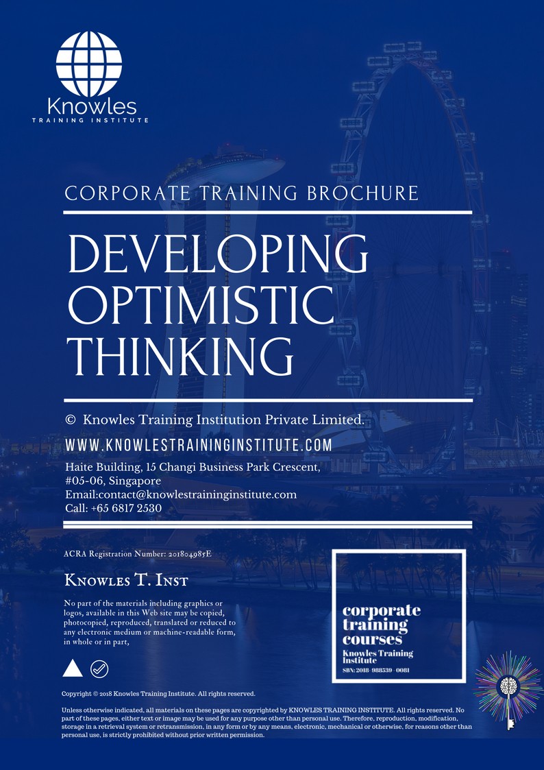 Course Brochure For Developing Optimistic Thinking Course in Japan