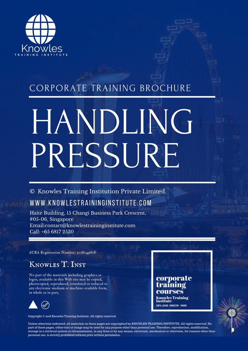 Course Brochure For Handling Pressure Training Course in Japan