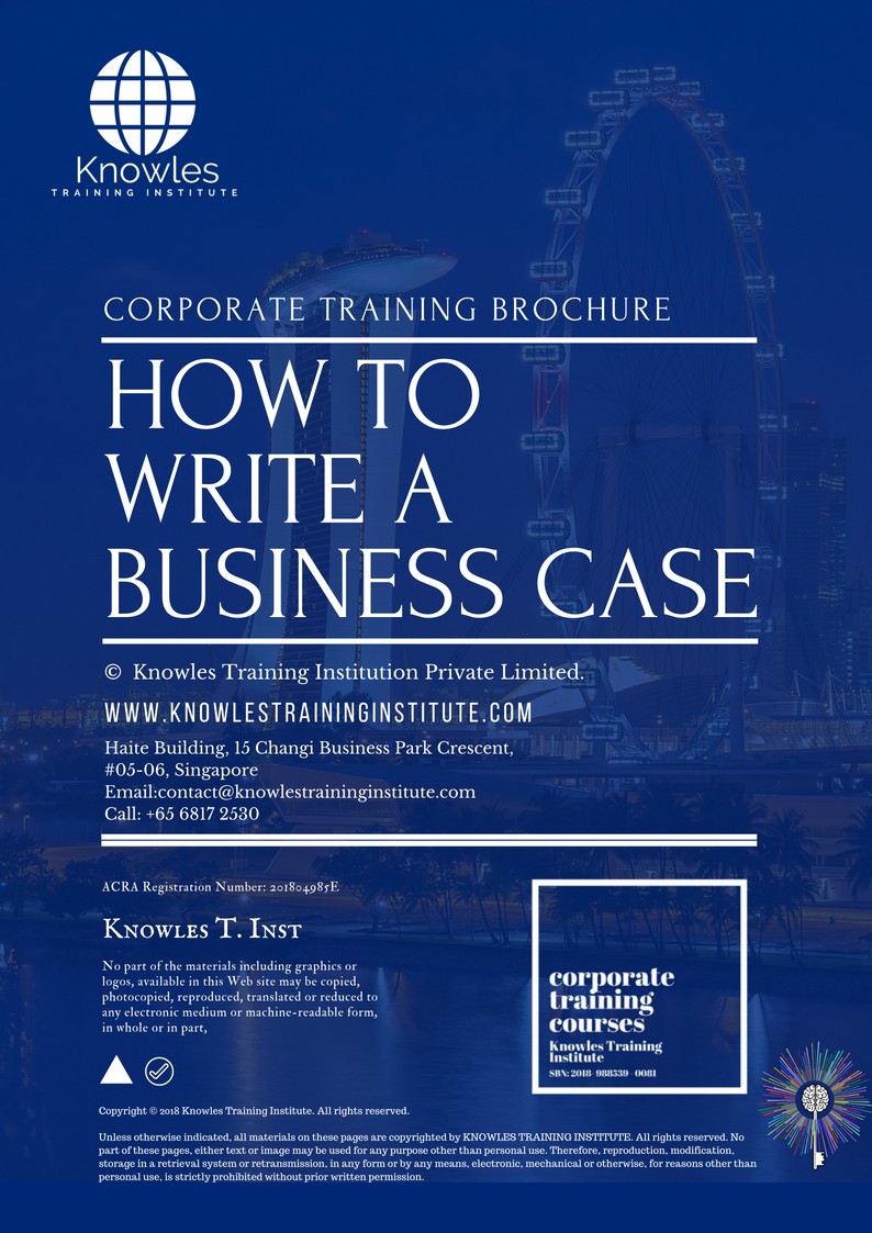 Course Brochure For How To Write A Business Case Course in Japan