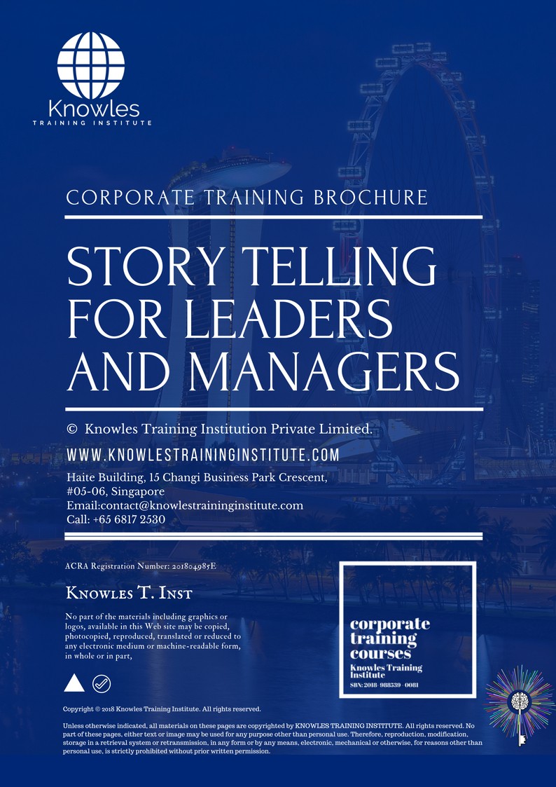 Course Brochure For Storytelling For Leaders And Managers course in Japan