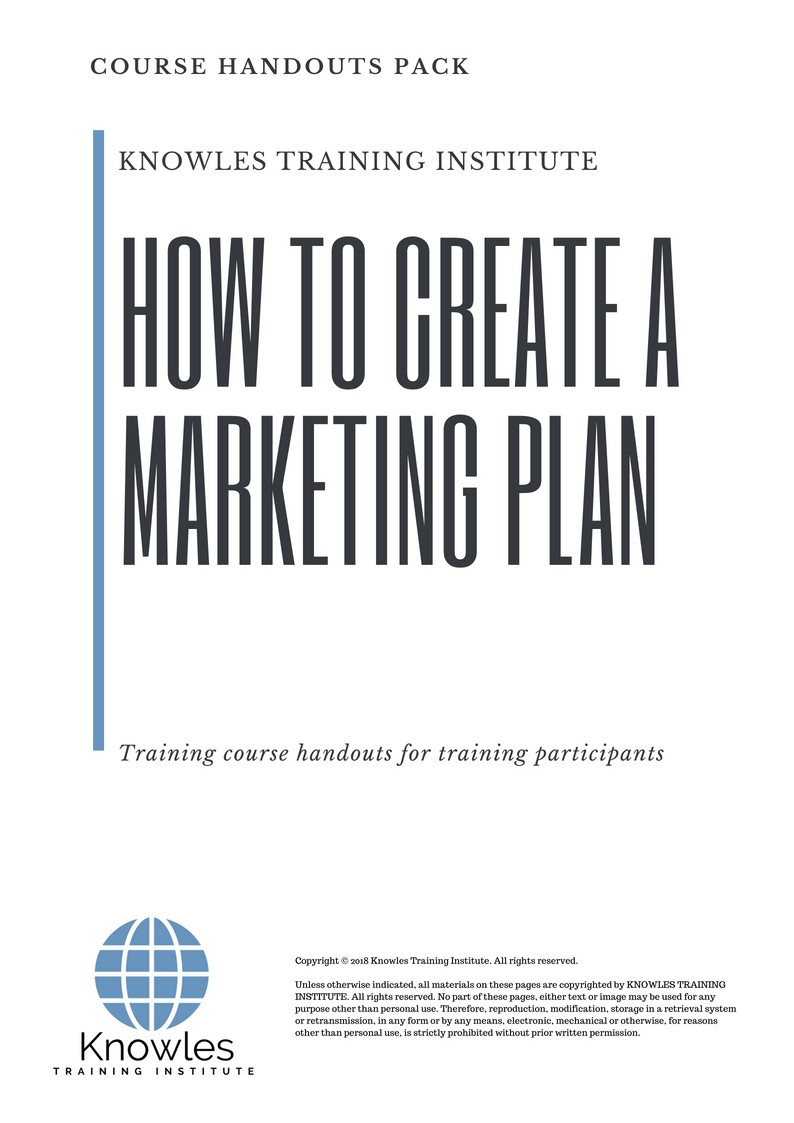 Course Handouts For How To Create A Marketing Plan in Japan