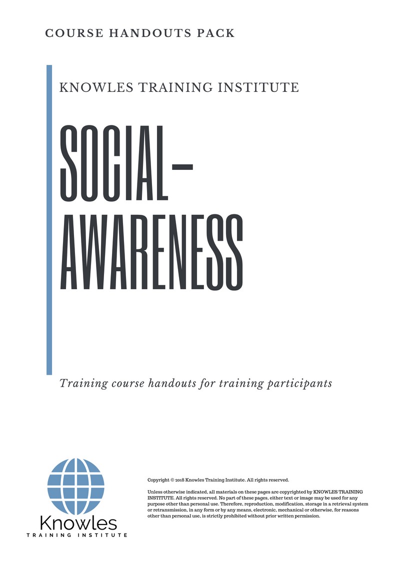 Course Handouts For Social-Awareness Training Course in Japan