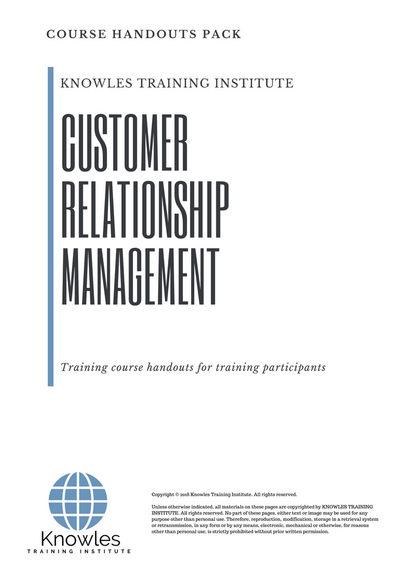 Customer Relationship Management Course in Japan Handouts