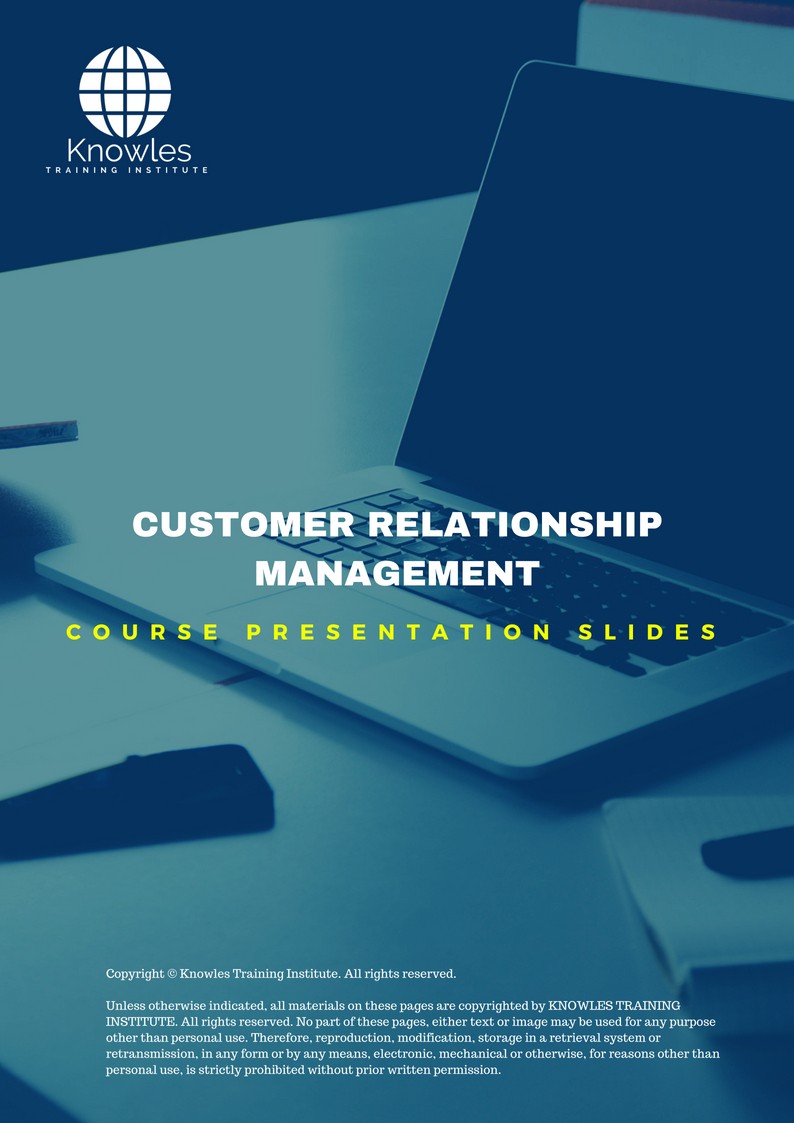 Customer Relationship Management Course in Japan PPT Slides Used During Course