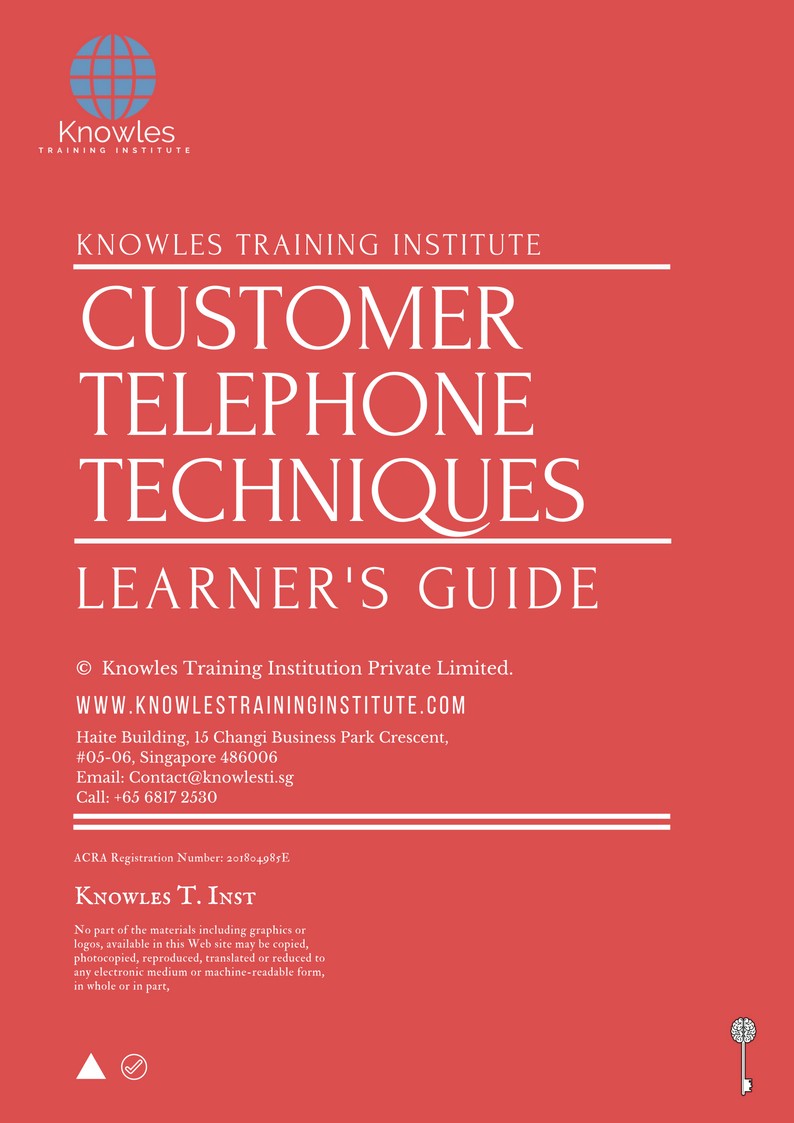 Customer Telephone Techniques Course in Japan Learner’s Guide