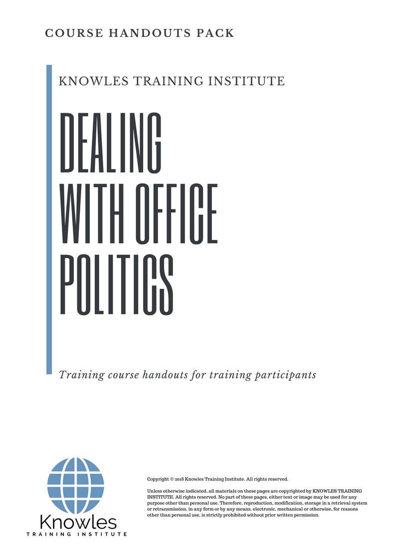 Dealing With Office Politics Course in Japan Handouts