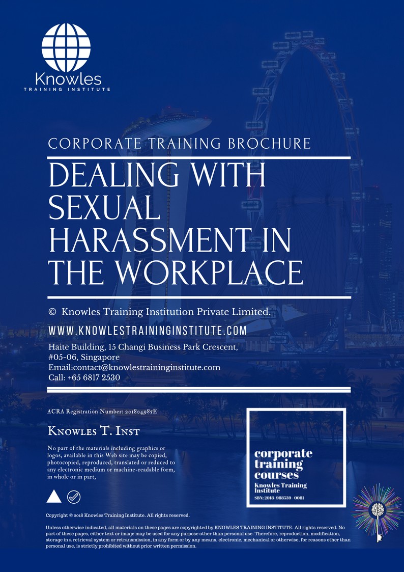 Dealing With Sexual Harassment In The Workplace Course in Japan Brochure