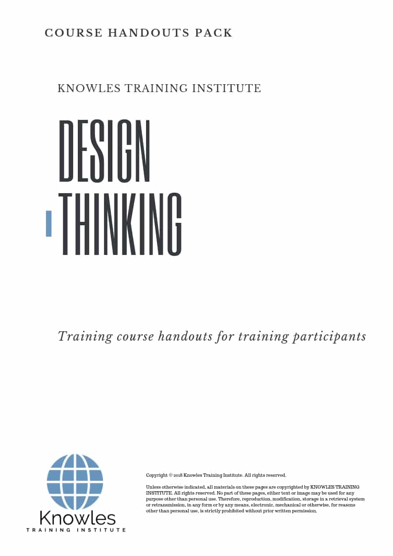 Design Thinking Skills Course in Japan Handouts