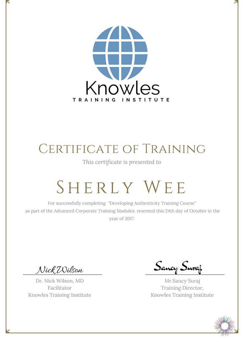 Developing Authnticity Training Course in Japan Certification