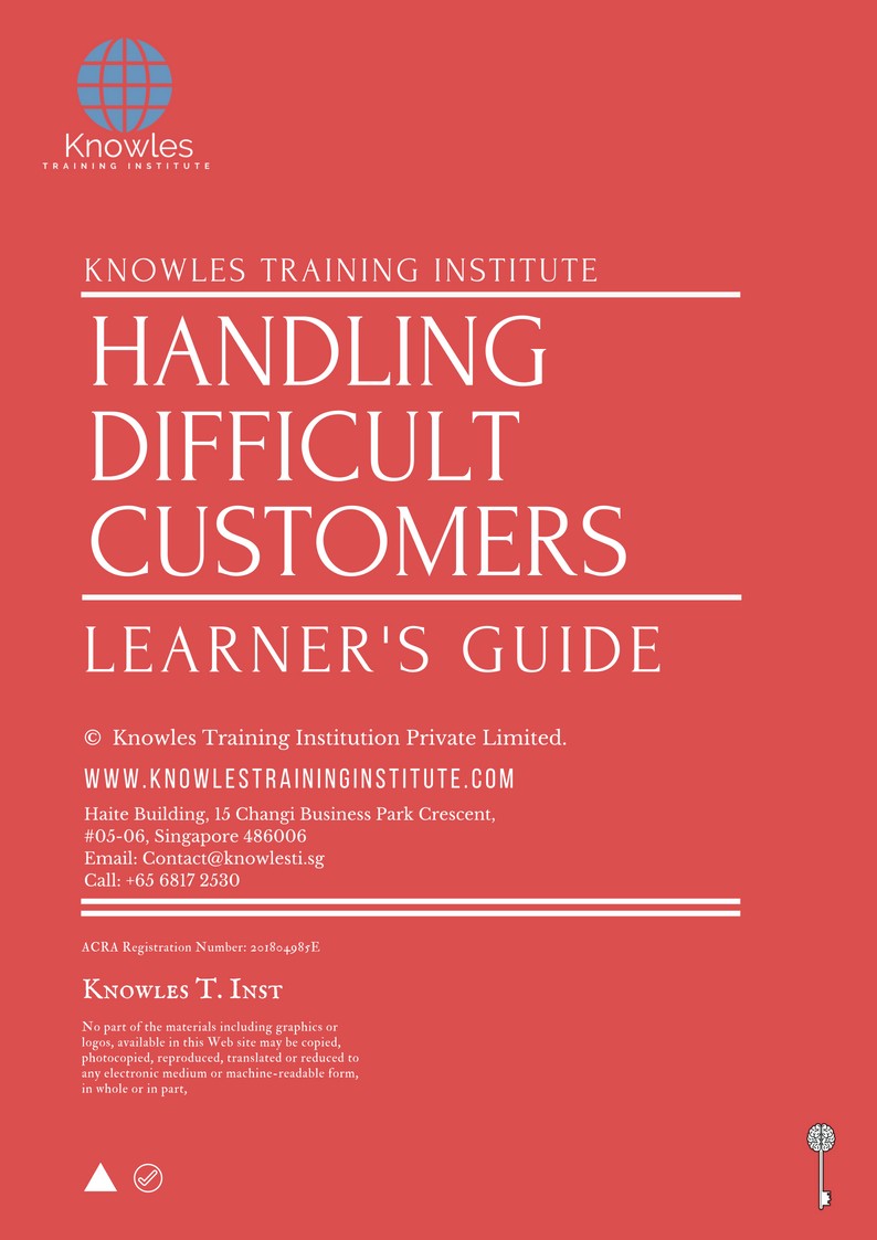 Handling Difficult Customers Course in Japan Learner_s Guide