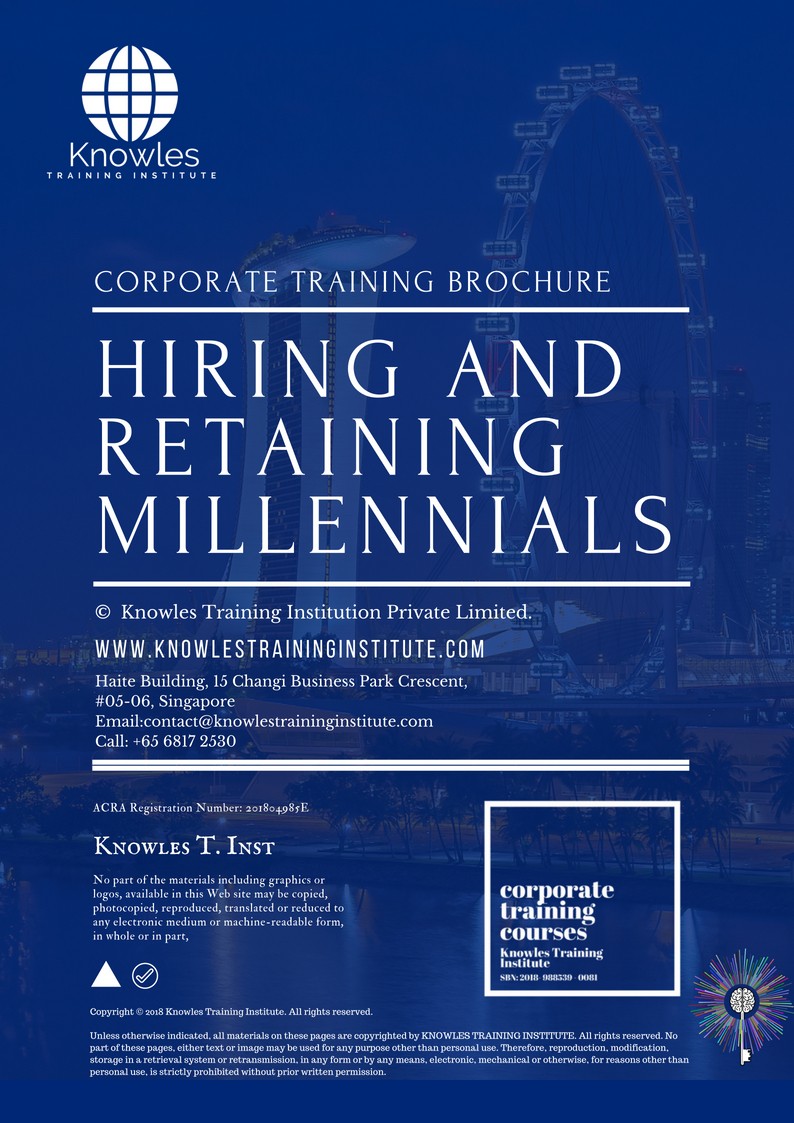 Hiring And Retaining Millennials Training Course in Japan Brochure
