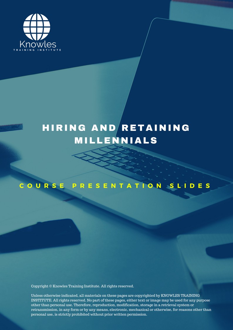 Hiring And Retaining Millennials Training Course in Japan Presentation Slide