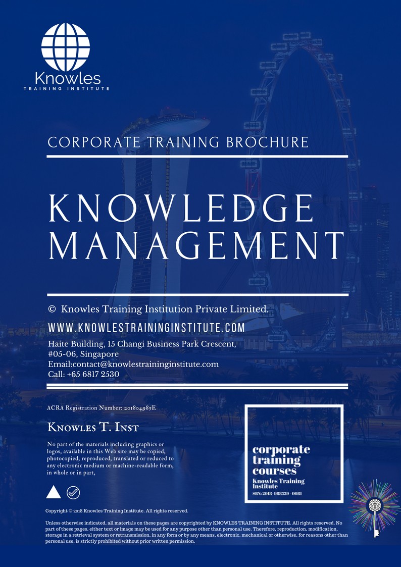 Knowledge Management Training Course in Japan Brochure