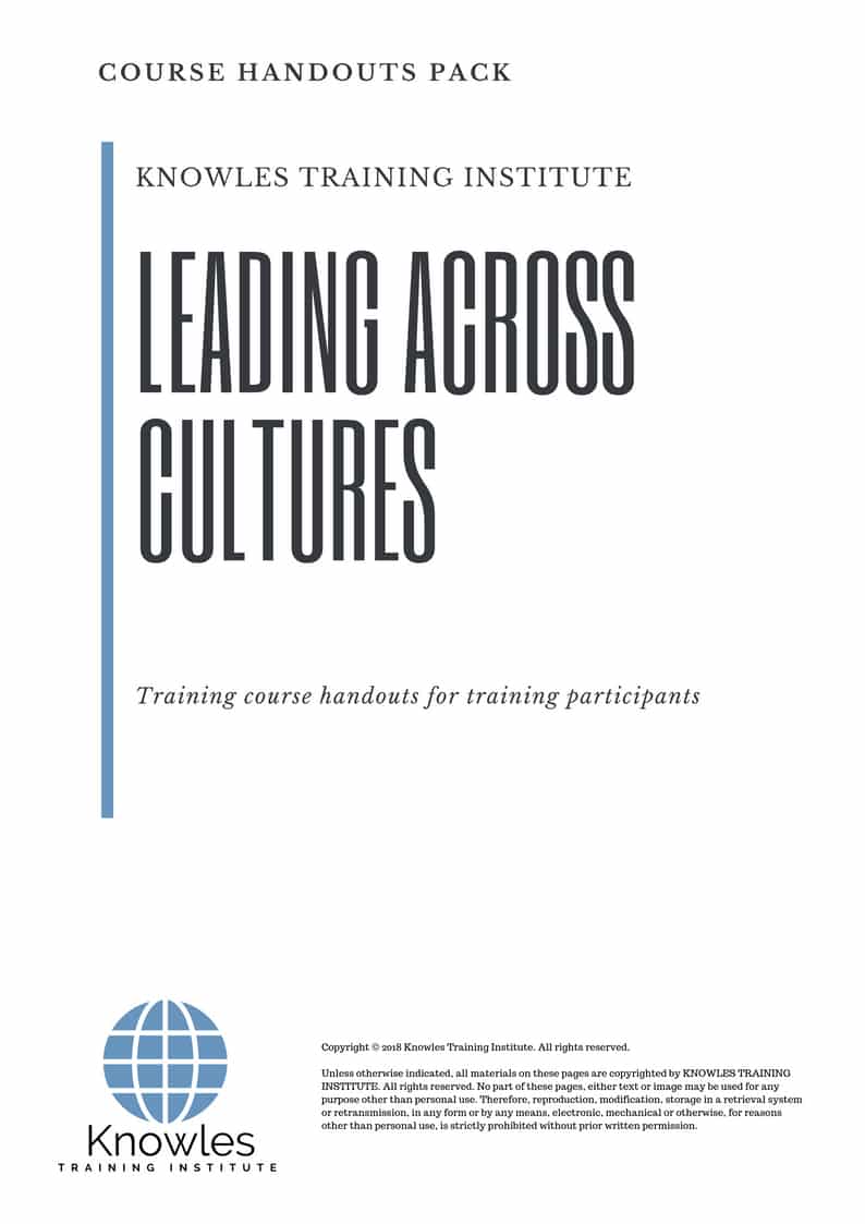 Leading Across Cultures Course in Japan Handouts