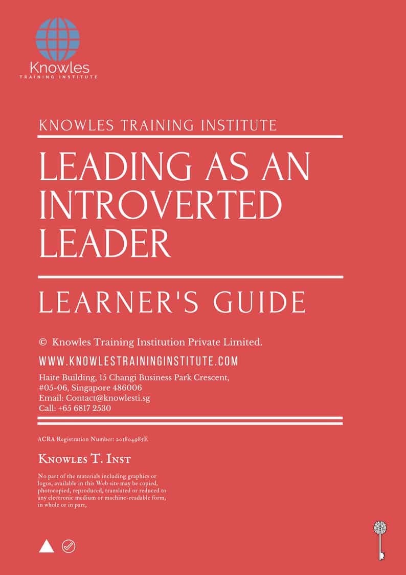 Leading As An Introverted Leader Training Course in Japan Learner’s Guide