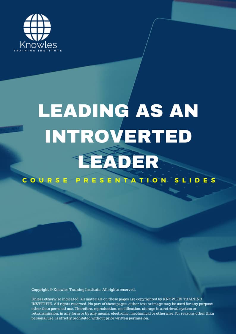 Leading As An Introverted Leader Training Course in Japan Presentation Slides