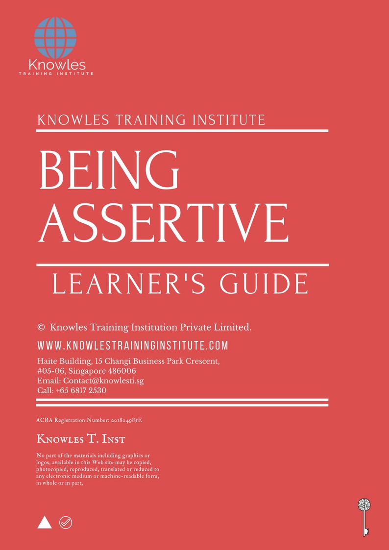 Learner’s Guide For Being Assertive Training Course in Japan