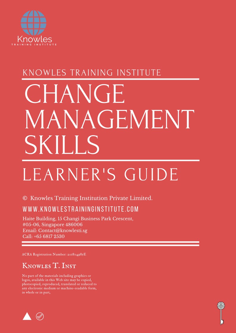 Learner’s Guide For Change Management Skills Training Course in Japan