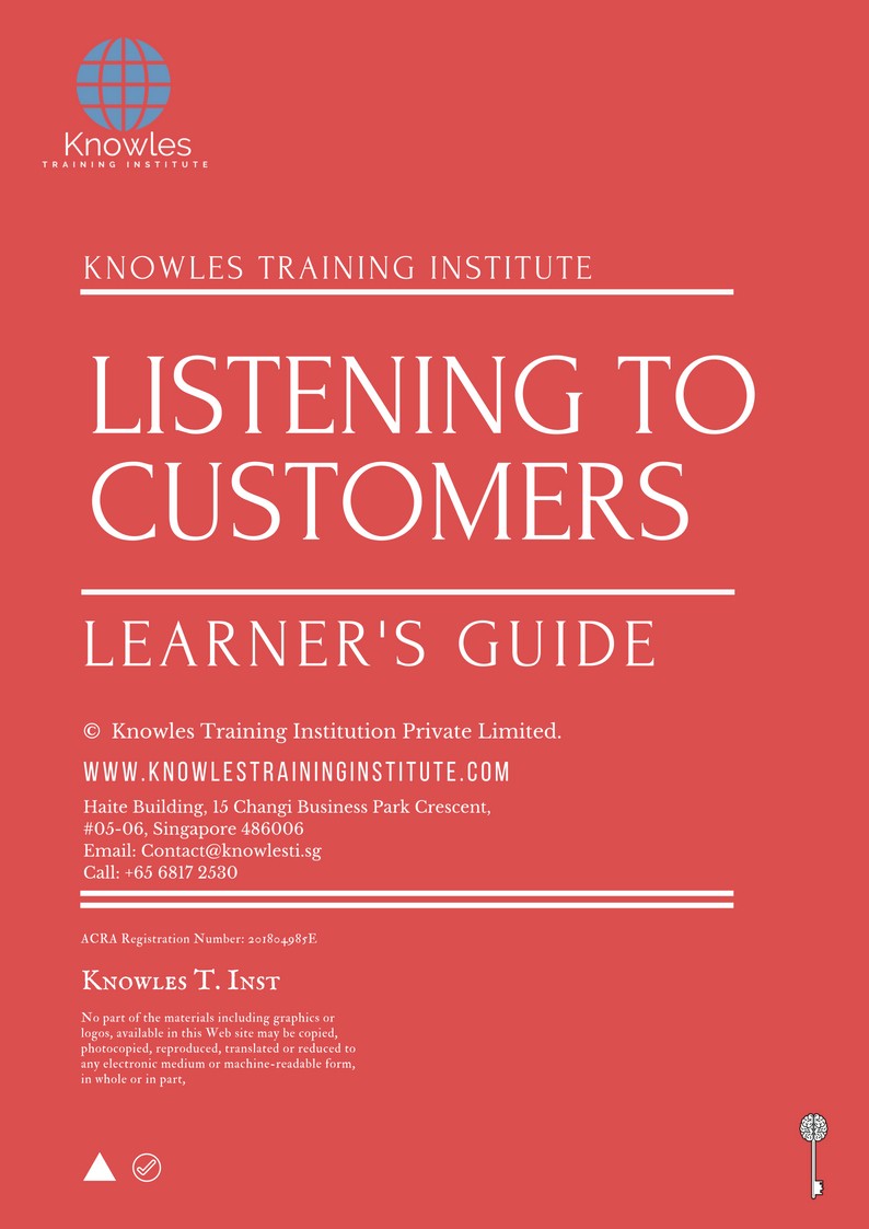 Listening To Customers Course in Japan Learner’s Guide