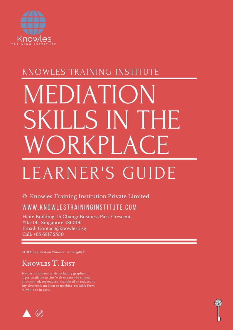 Mediation Skills In The Workplace Course in Japan Learner’s Guide