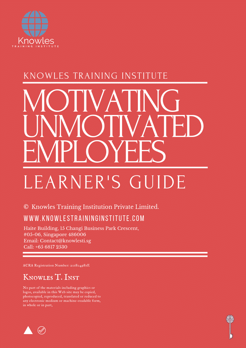 Motivating Unmotivated Employees Course in Japan Learner_s Guide