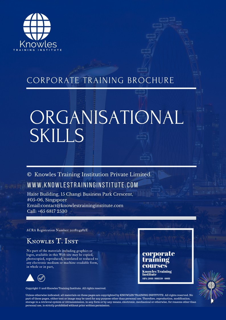 Organisational Skills Training Course in Japan Brochure