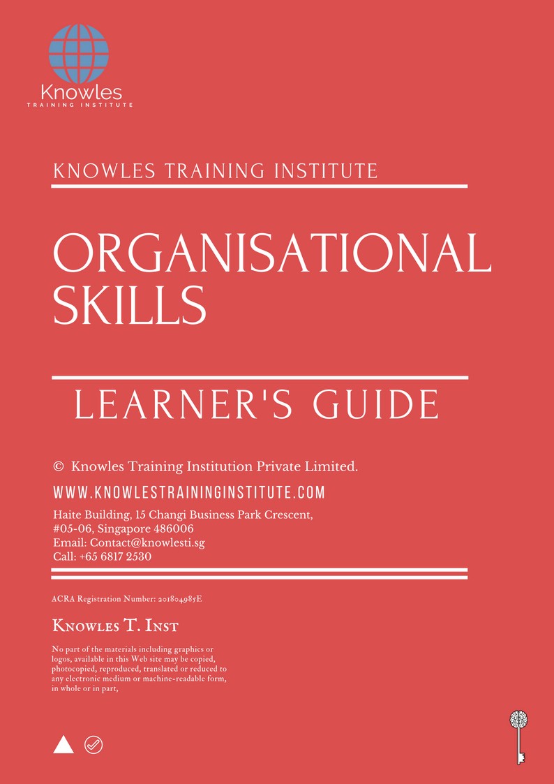 Organisational Skills Training Course in Japan Learner’s Guide