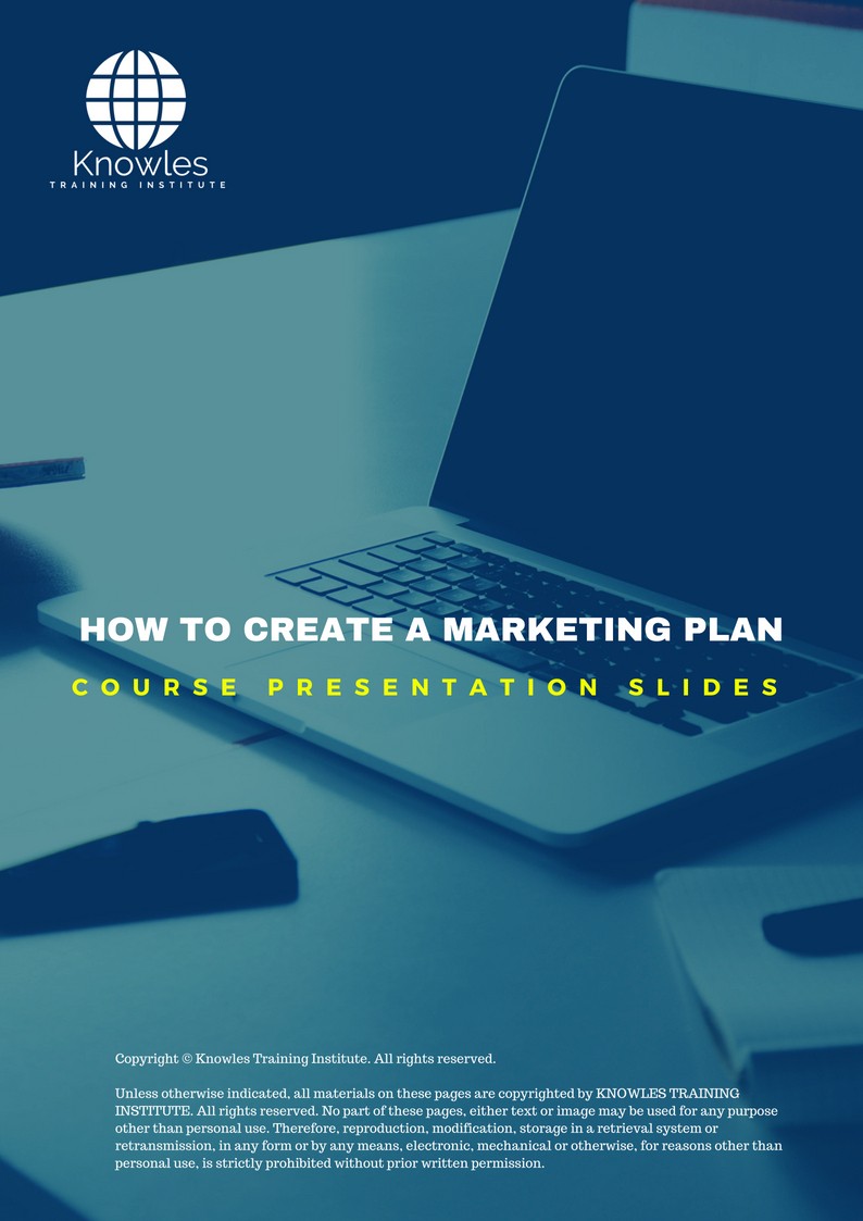PPT Slides Used During Course For How To Create A Marketing Plan in Japan