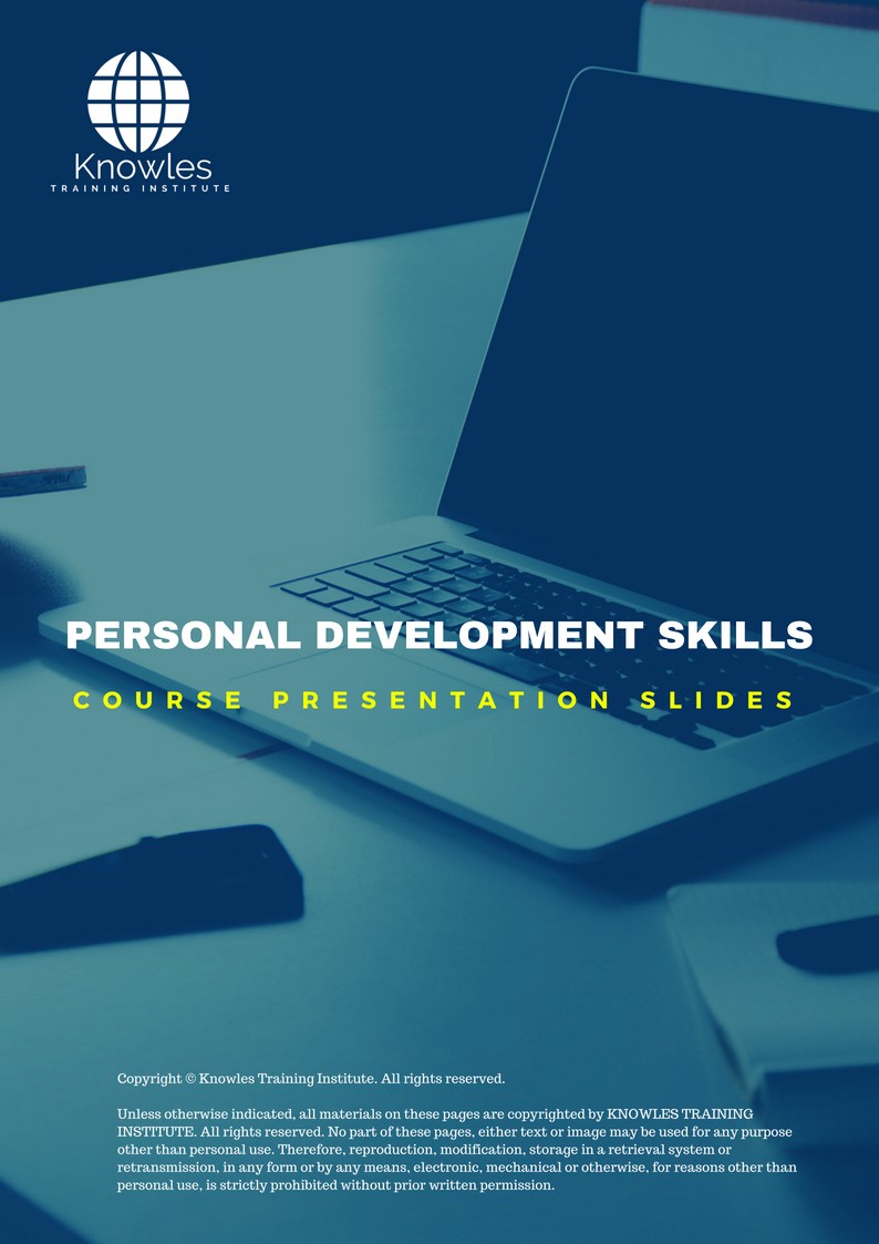 PPT Slides Used During Course For Personal Development Skills Training Course in Japan