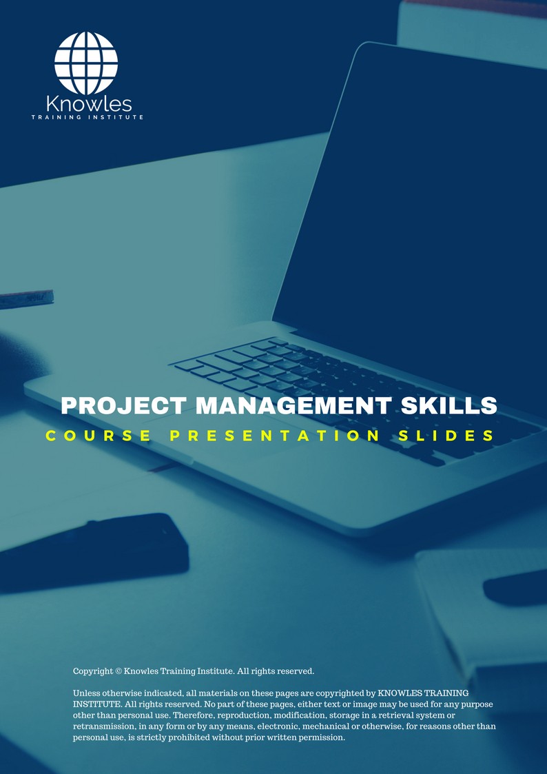 PPT Slides Used During Course For Project Management Skills course in Japan