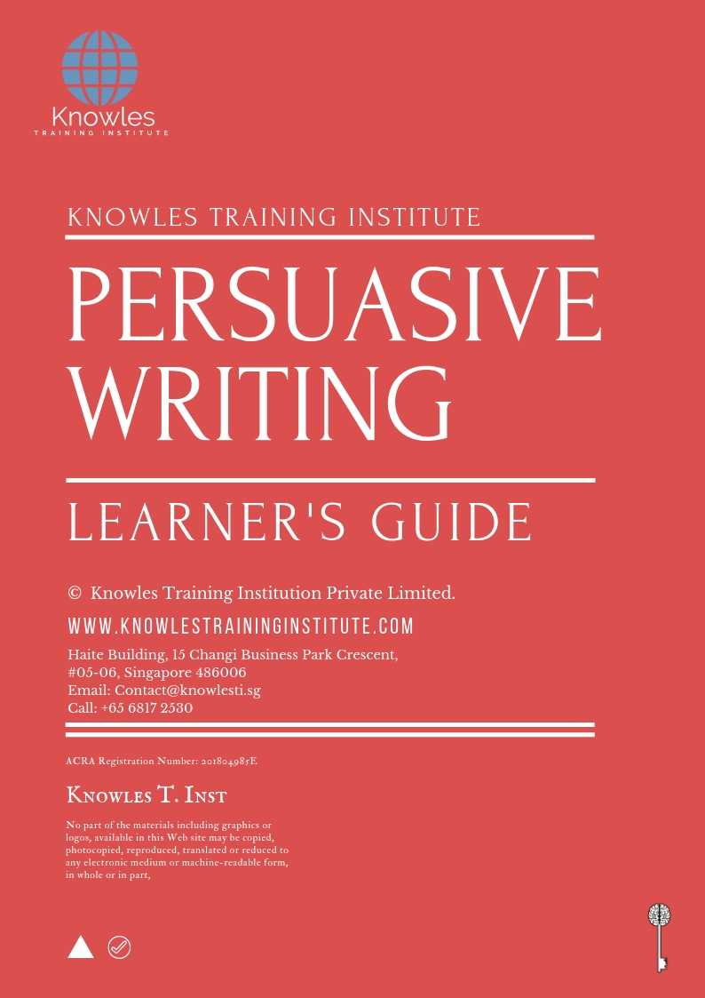 Persuasive Writing Course in Japan Learner_s Guide
