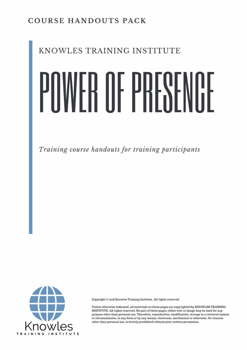 Power Of Presence Course in Japan Handouts