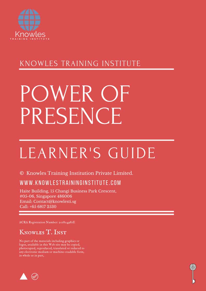 Power Of Presence Training Course in Japan Learner’s Guide