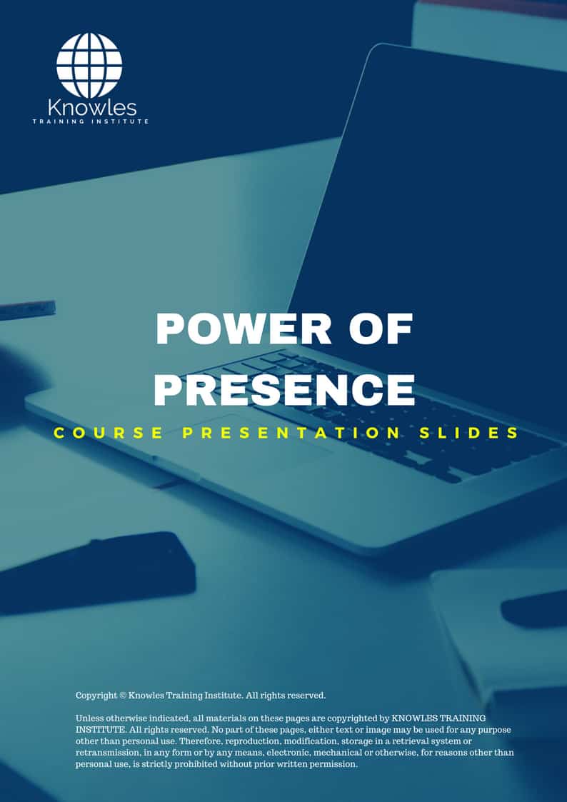 Power Of Presence Training Course in Japan Presentation Slides
