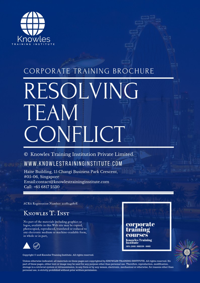 Resolving Team Conflict Course in Japan Brochure