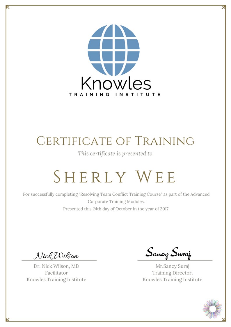 Resolving Team Conflict Couse in Japan Certification