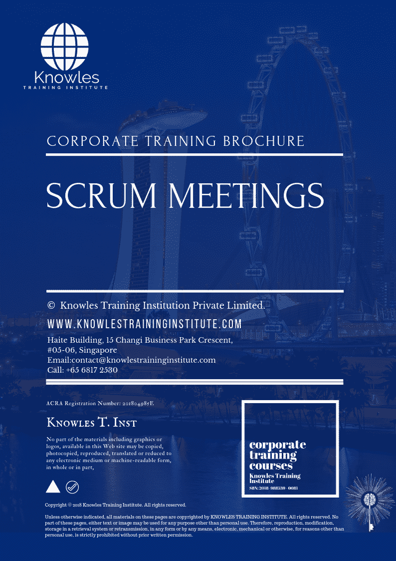 Scrum Meetings Training Course in Japan Brochure