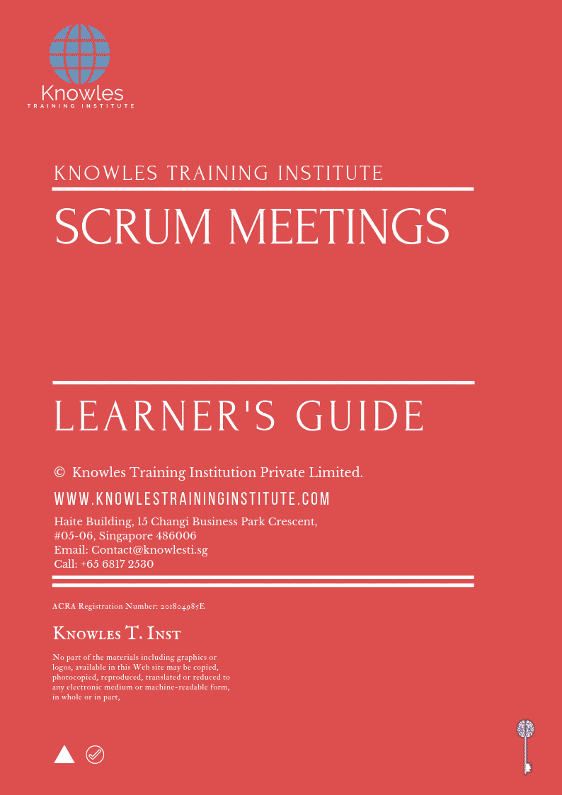 Scrum Meetings Training Course in Japan Learner_s Guide