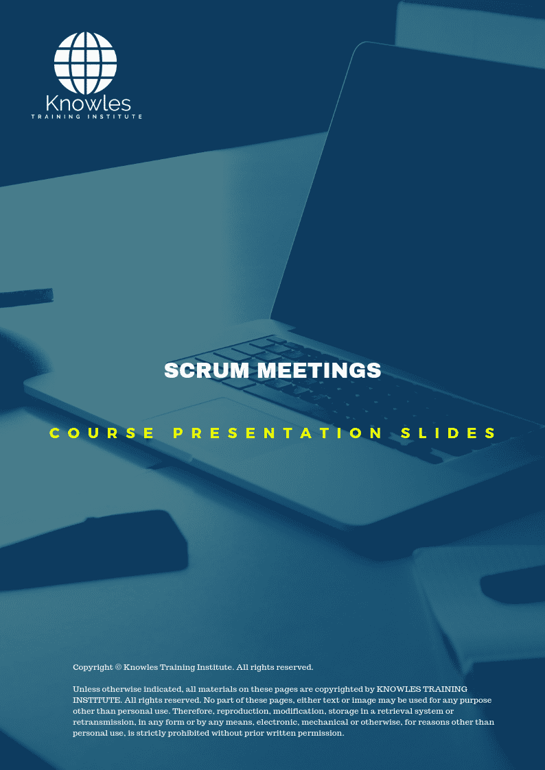 Scrum Meetings Training Course in Japan Presentation Slide