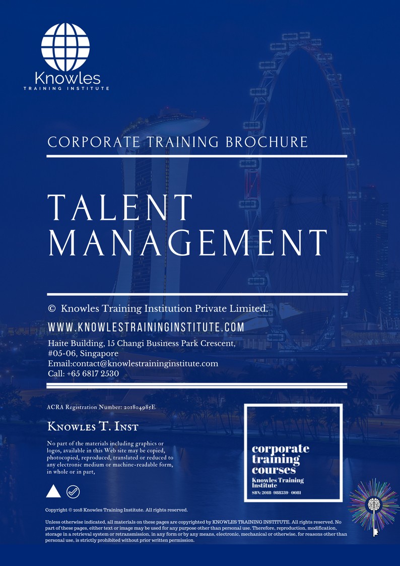 Talent Management Training Course in Japan Brochure