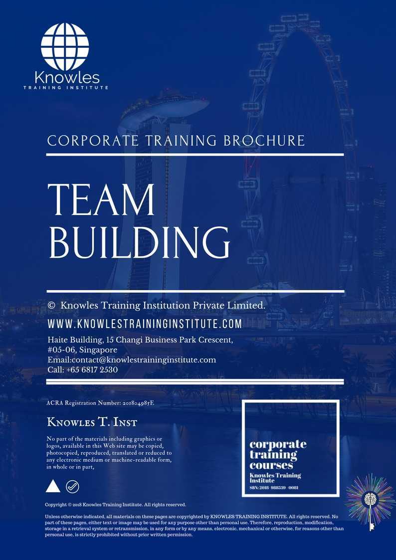 Team Building Training Course in Japan Brochure
