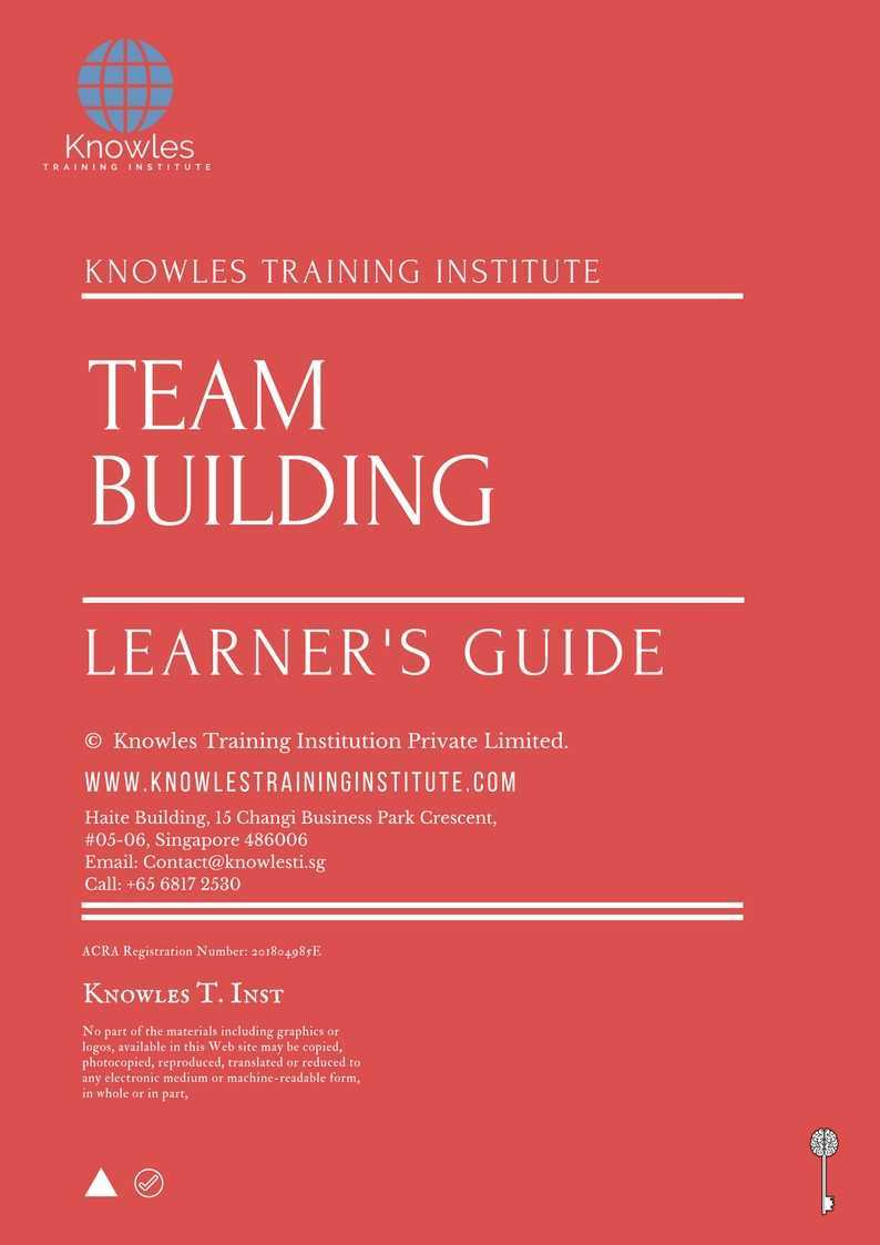 Team Building Training Course in Japan Learner_s Guide